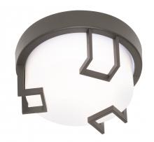AFX Lighting, Inc. BMF0816LAJD2BZ - Beaumont - LED 8&#39;&#39; Flush Mount - Textured Bronze Finish - White Metal/Acrylic Shade