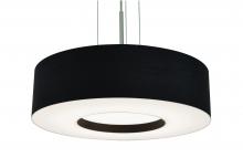 AFX Lighting, Inc. MCP1214LAJUDSN-BK - Montclair 12&#39;&#39; LED Pendant - Satin Nickel Finish - Black Shade