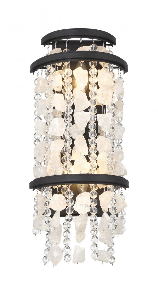 Shimmering Elegance 2 Light Wall Sconce