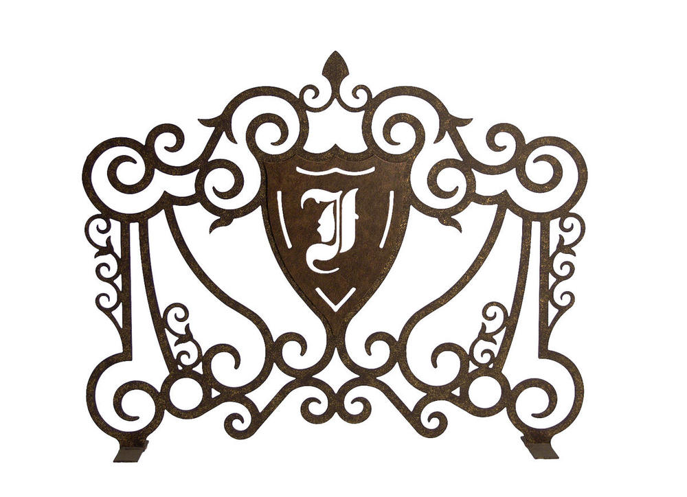 42" Wide Monogram Fireplace Screen