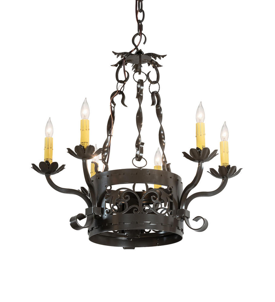 24" Wide Dragone 6 Light Chandelier