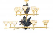 2nd Avenue Designs White 119770 - 96&#34; Wide Tiki 16 LT Two Tier Chandelier