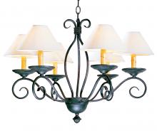 2nd Avenue Designs White 117670 - 26&#34; Wide Sienna 6 Light Chandelier