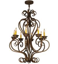 2nd Avenue Designs White 117683 - 28&#34;W Fernando 8 LT Chandelier