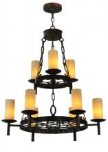 2nd Avenue Designs White 126503 - 33&#34; Wide Newcastle 9 Light Two Tier Chandelier.