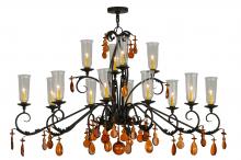 2nd Avenue Designs White 136485 - 62&#34; Long Windsor 14 Light Oblong Chandelier