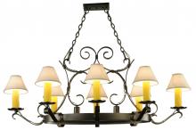 2nd Avenue Designs White 141127 - 56&#34;L Handforged Oval 8 LT W/Downlights Chandelier