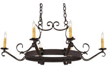 2nd Avenue Designs White 157894 - 38&#34;L Handforged 6 LT Oval Chandelier