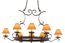 2nd Avenue Designs White 160119 - 53&#34;L Handforged 8 LT Oblong Chandelier