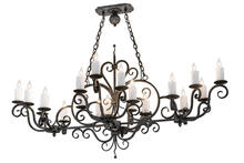 2nd Avenue Designs White 174336 - 60"L Kean 20 LT Oblong Chandelier