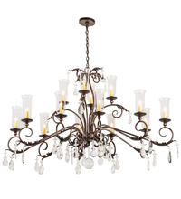 2nd Avenue Designs White 203867 - 62&#34; Long Windsor 14 Light Oblong Chandelier