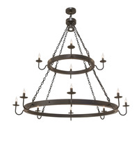 2nd Avenue Designs White 244690 - 60" Wide Suffolk Two Tier Chandelier