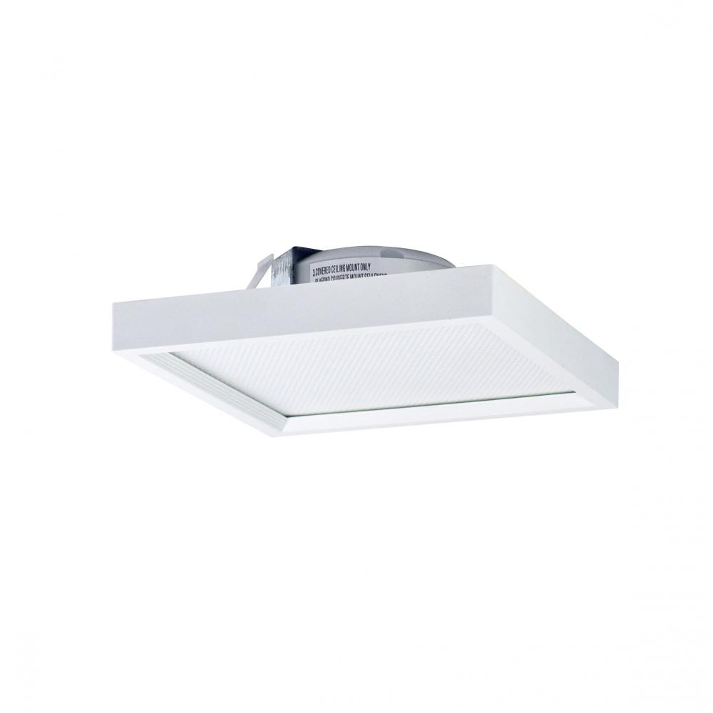 4" SURF Regressed Edge-Lit Surface Mounted LED, Square Baffle, 650lm, 11W, 5000K, 90+ CRI, 120V