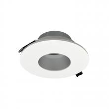 Nora NIOC-4RPHHZMPW - 4&#34; Iolite Can-less Round Pinhole Trim, Haze Pinhole / Matte Powder White Flange