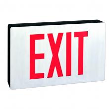 Nora NX-606-LED/R - Die-Cast LED Exit Sign w/ Battery Backup, Single-Faced Aluminum w/ 6&#34; Red Letters in Black
