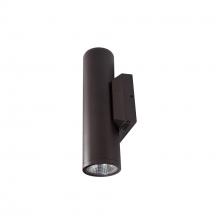 Nora NYUD-3L1345BZ - 3&#34; Up & Down Wall Mounted LED Cylinder with Selectable CCT, Bronze finish