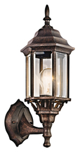 Kichler 49255TZ - Chesapeake 17&#34; 1 Light Outdoor Wall Light with Clear Beveled Glass in Tannery Bronze