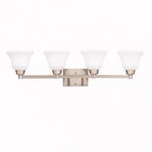 Kichler 5391OZ - Langford 35&#34; 4 Light Vanity Light with Satin Etched White Glass in Olde Bronze®