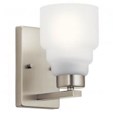 Kichler 55010NI - Vionnet 8.5&#34; 1 Light Wall Sconce with Satin Etched Glass in Brushed Nickel