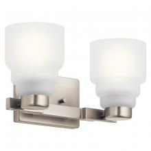 Kichler 55011NI - Vionnet 14.5&#34; 2 Light Vanity Light with Satin Etched Glass in Brushed Nickel