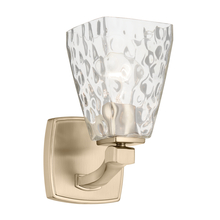 Kichler 55214CPZWTR - Marant 9.5&#34; 1-Light Wall Sconce with Clear Water Glass in Champagne Bronze