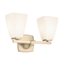 Kichler 55215CPZ - Marant 14.25&#34; 2-Light Vanity Light with Opal Glass in Champagne Bronze