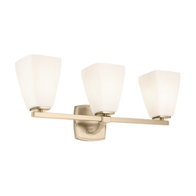 Kichler 55216CPZ - Marant 23.75&#34; 3-Light Vanity Light with Opal Glass in Champagne Bronze