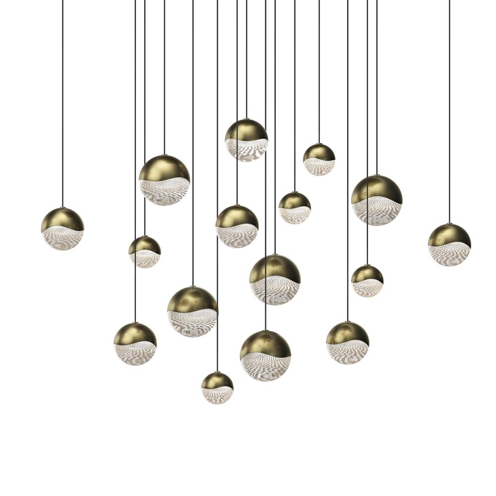 16-Light Square Assorted Pendant