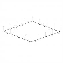 Sonneman SLS4239-K - 12&#39; x 12&#39; 1-Tier Path Square w/ Precise & Power Precise Smooth Cylinder Luminaires