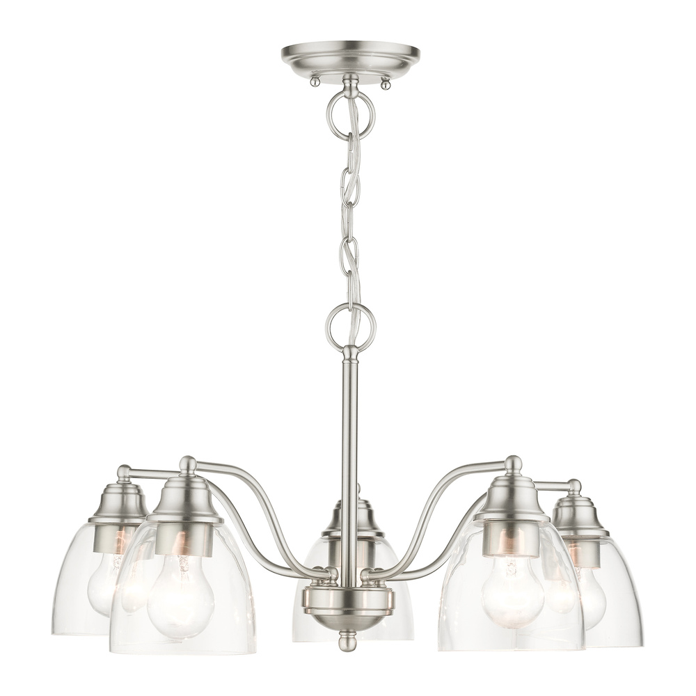 5 Lt Brushed Nickel Chandelier