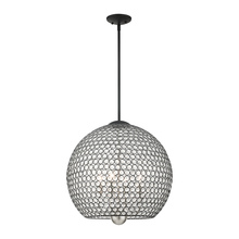 Livex Lighting 45724-04 - 4 Lt Black  Pendant