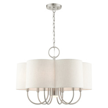 Livex Lighting 45807-91 - 7 Lt  Brushed Nickel Chandelier