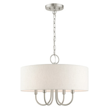 Livex Lighting 49804-91 - 4 Lt Brushed Nickel Pendant Chandelier