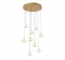 Lib & Co. US 10195-030 - Adelfia, 9 Light Round LED Chandelier, Painted Antique Brass