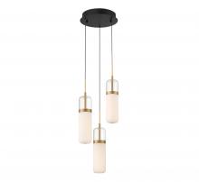 Lib & Co. US 10221-02 - Verona, 3 Light Round LED Pendant, Matte Black