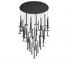 Lib & Co. US 12106-02 - Piatto, 44 Light Round LED Chandelier, Matte Black