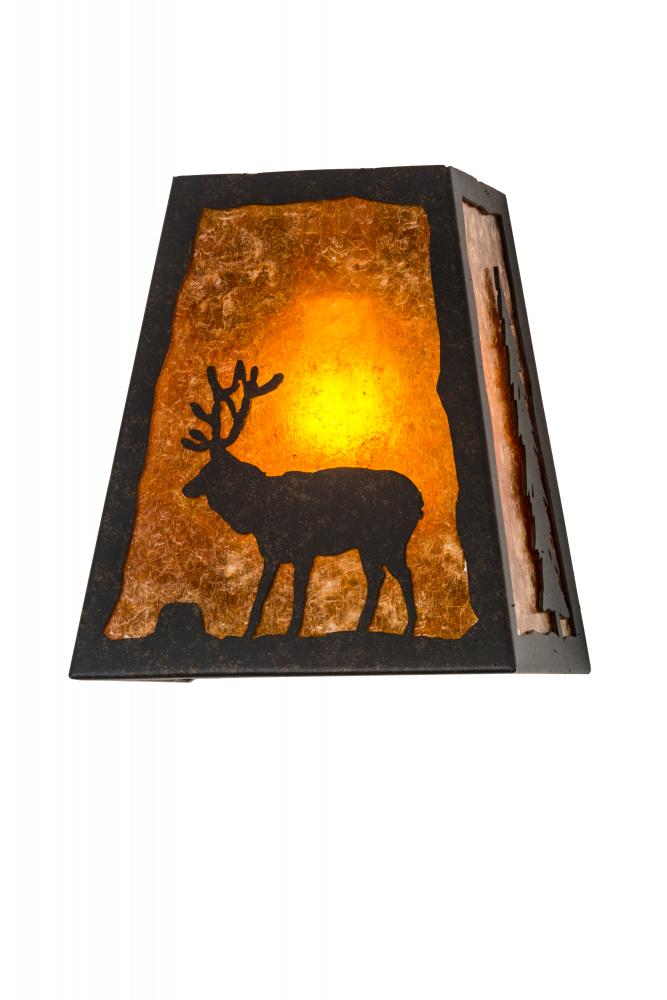 8" Wide Lone Stag Wall Sconce