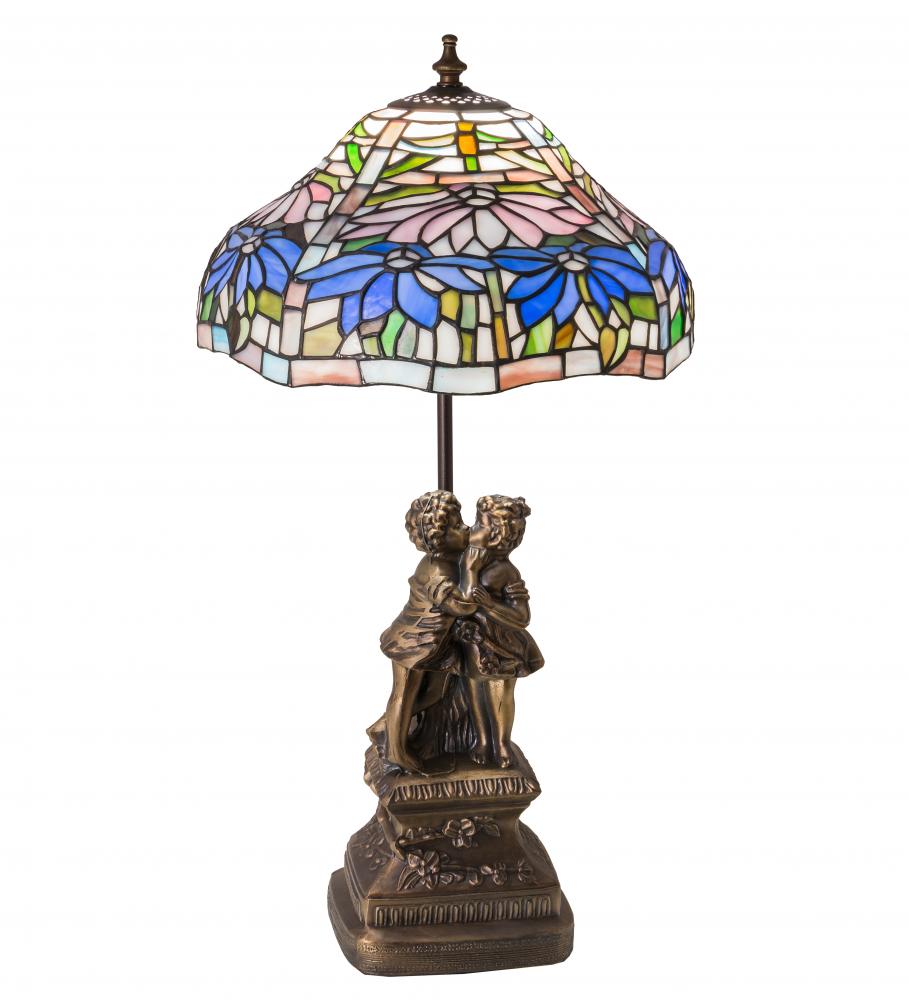23" High Tiffany Poinsettia Accent Lamp