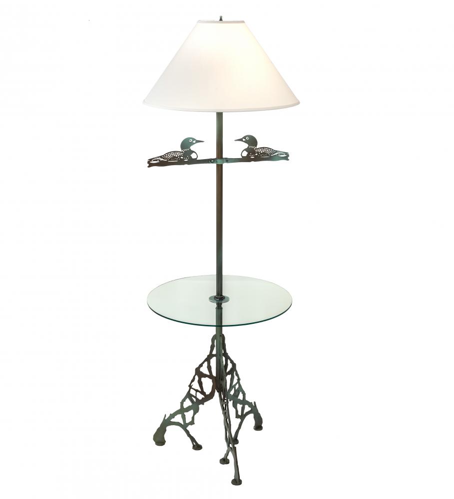 65" High Loon W/Glass Table Floor Lamp