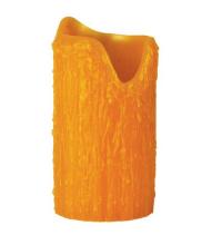 Meyda Blue 101107 - 4&#34;W X 8&#34;H Poly Resin Honey Amber Uneven Top Candle Cover