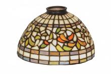 Meyda Blue 10988 - 8&#34; Wide Tiffany Turning Leaf Shade