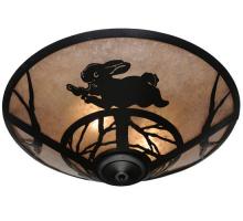 Meyda Blue 110551 - 22&#34;W Rabbit on the Loose Flushmount