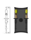 Meyda Blue 111631 - 7&#34;W Warwick 2 LT Wall Sconce