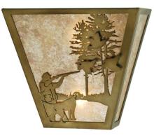 Meyda Blue 112185 - 13&#34;W Quail Hunter W/Dog Wall Sconce