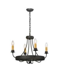 Meyda Blue 112632 - 25&#34;W Franciscan 4 LT Chandelier