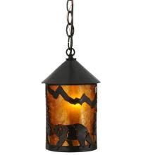 Meyda Blue 112953 - 6&#34; Wide Lone Bear Northwoods Mini Pendant