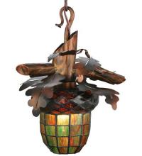 Meyda Blue 114331 - 13&#34; Wide Acorn Branch Pendant