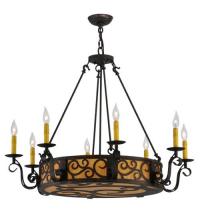 Meyda Blue 115165 - 36&#34;W Delano 8 LT Chandelier