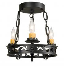 Meyda Blue 115176 - 14&#34; Wide Sagebrush 3 Light Chandelier