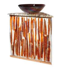 Meyda Blue 115433 - 35&#34;H Marina Fused Glass Sink/Vanity Combo